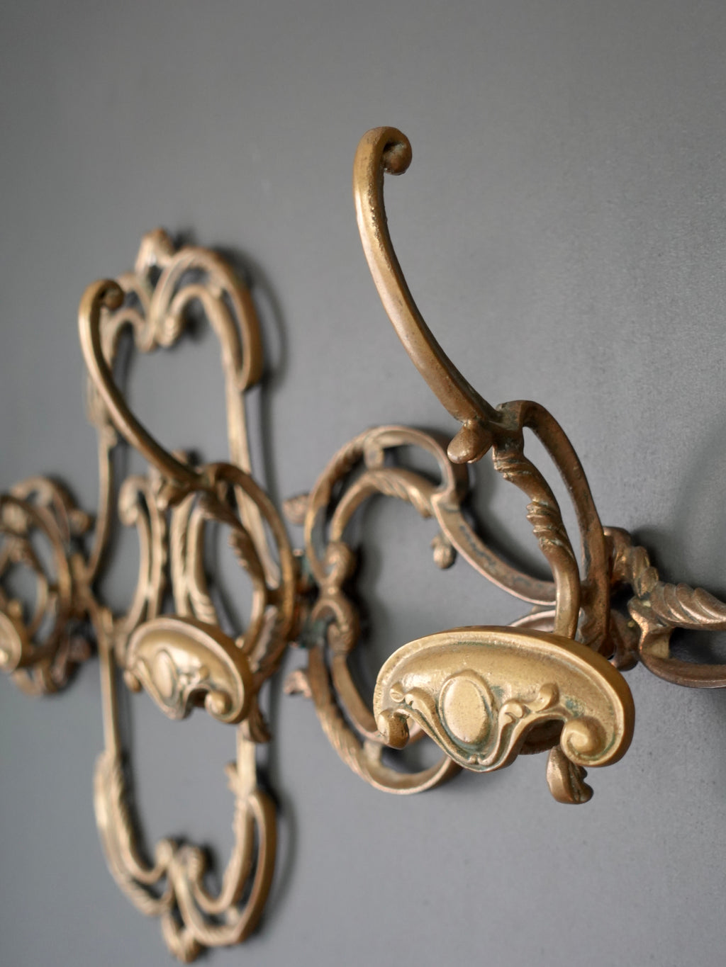 Ornate Brass Coat Rack