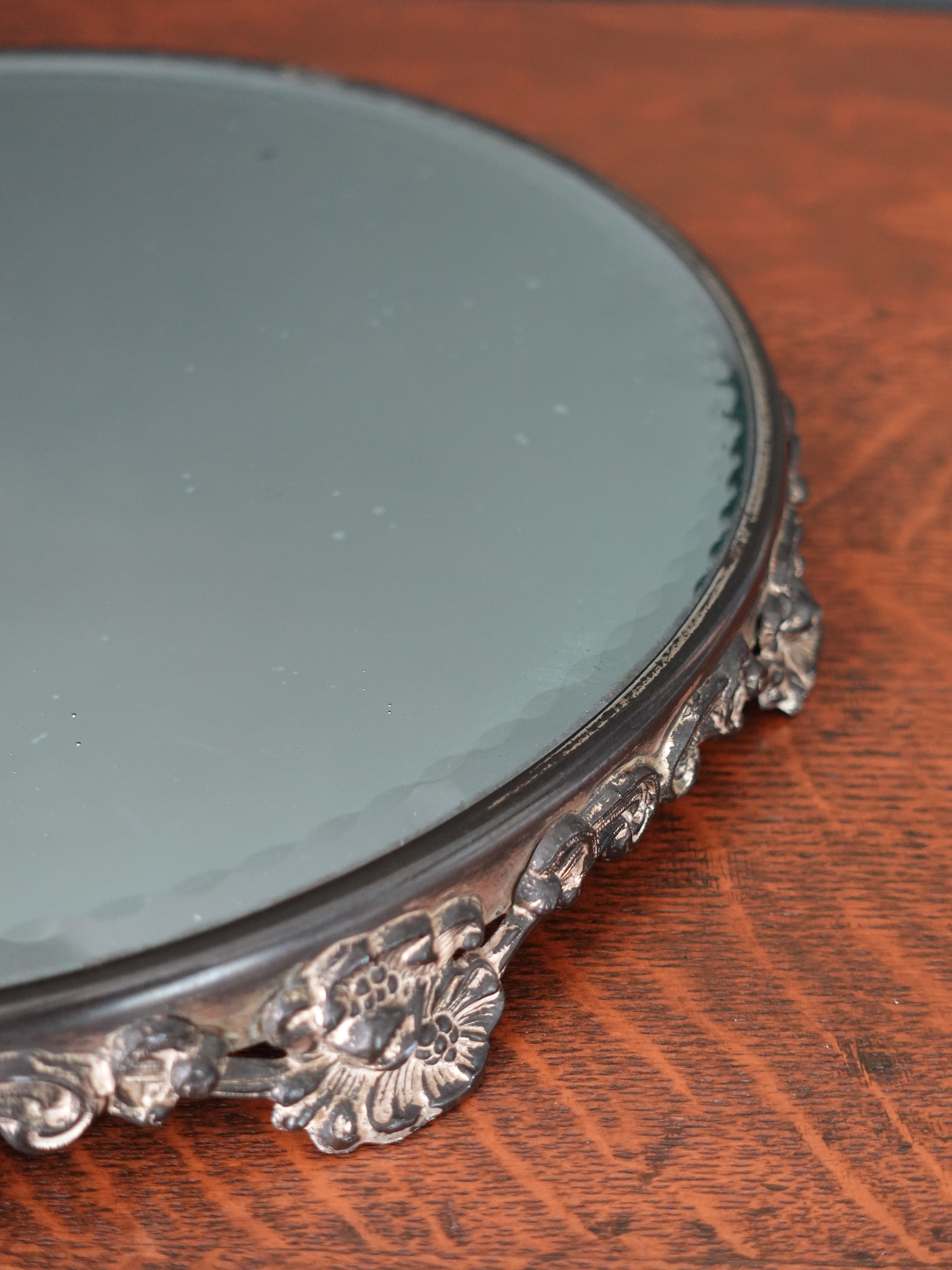 Floral Mirror Plateau Tray