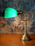 Green Cased Glass Lamp