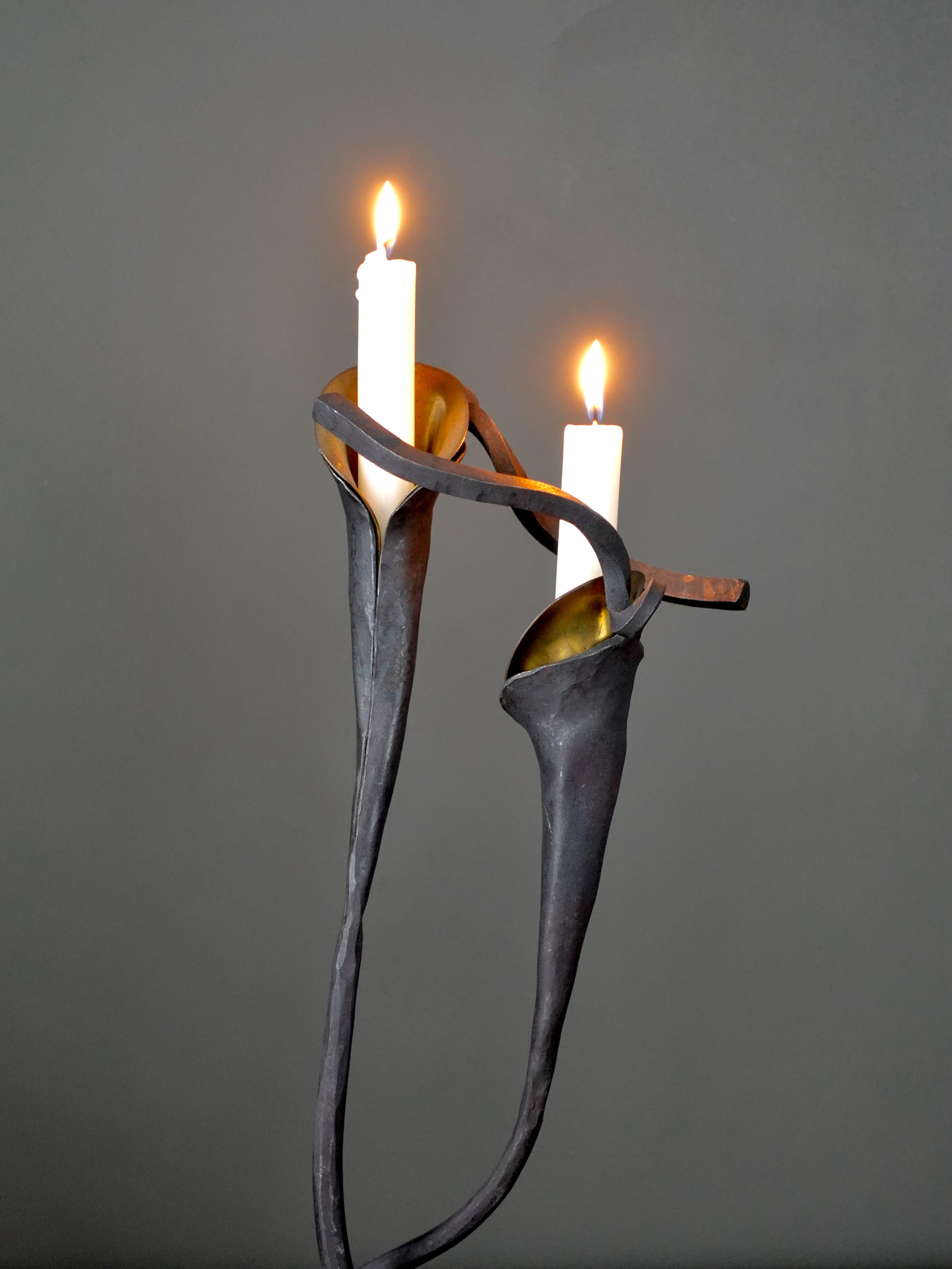 Jack Brubaker Wrought Iron Calla Lily Candelabra