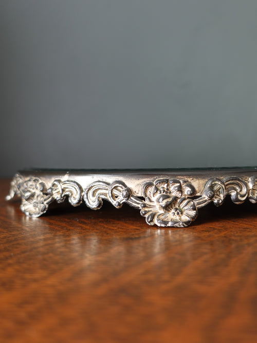 Floral Mirror Plateau Tray