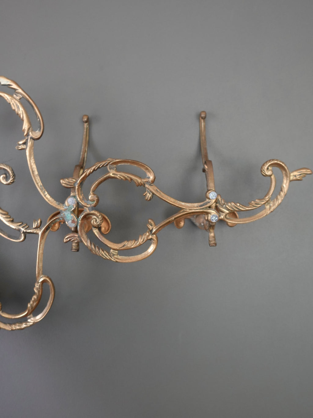 Ornate Brass Coat Rack