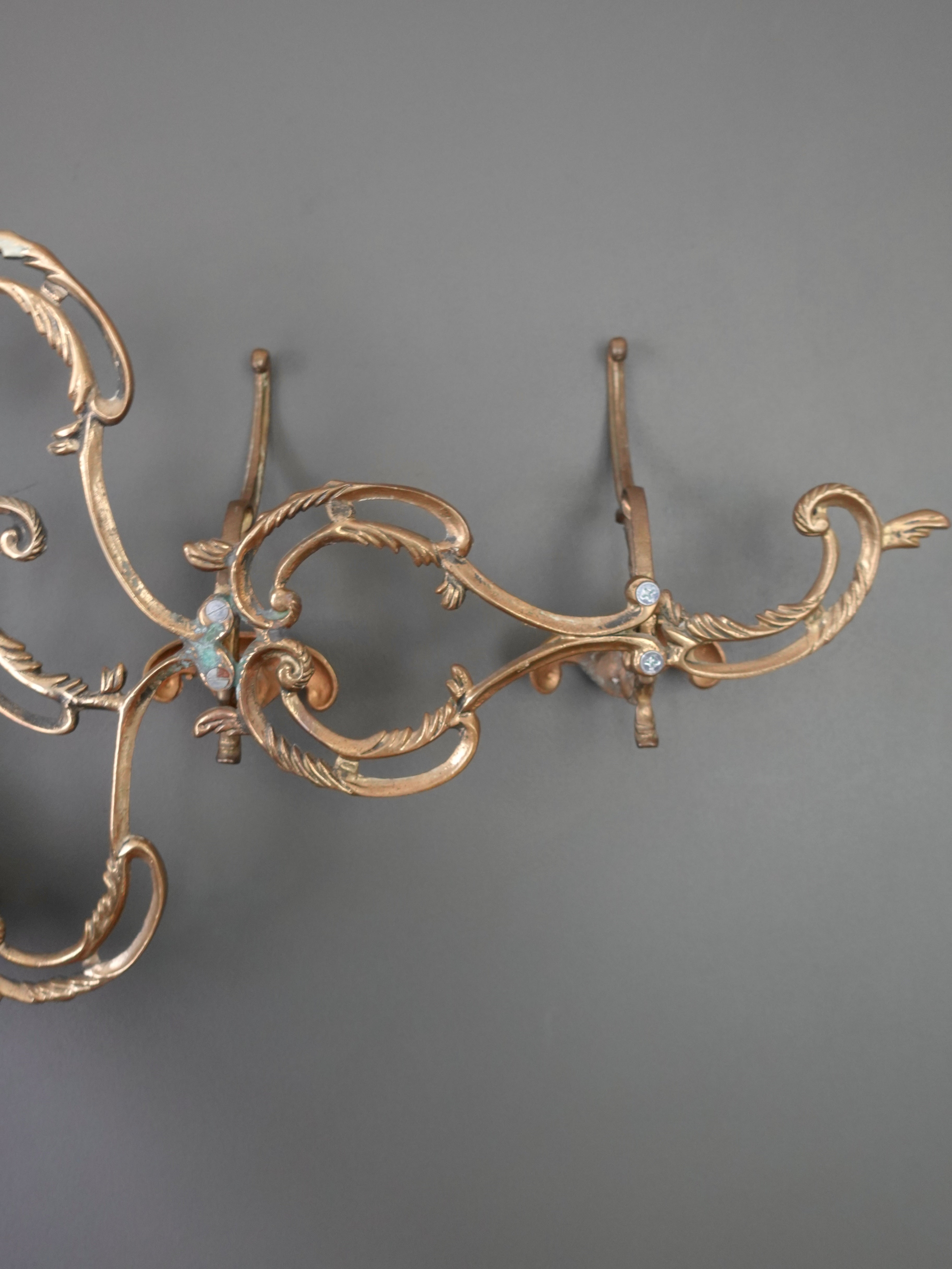 Ornate Brass Coat Rack