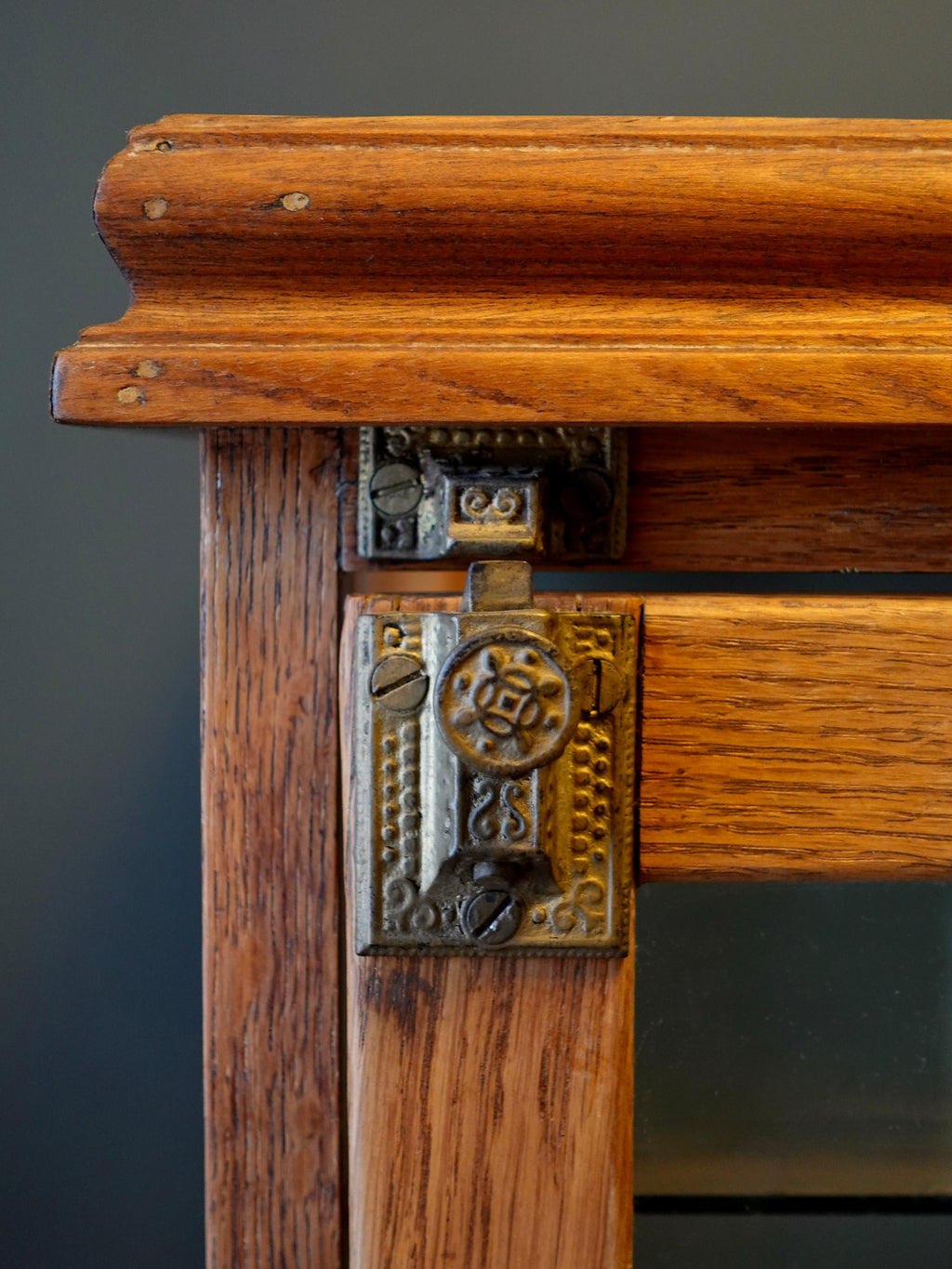 Antique Oak Showcase