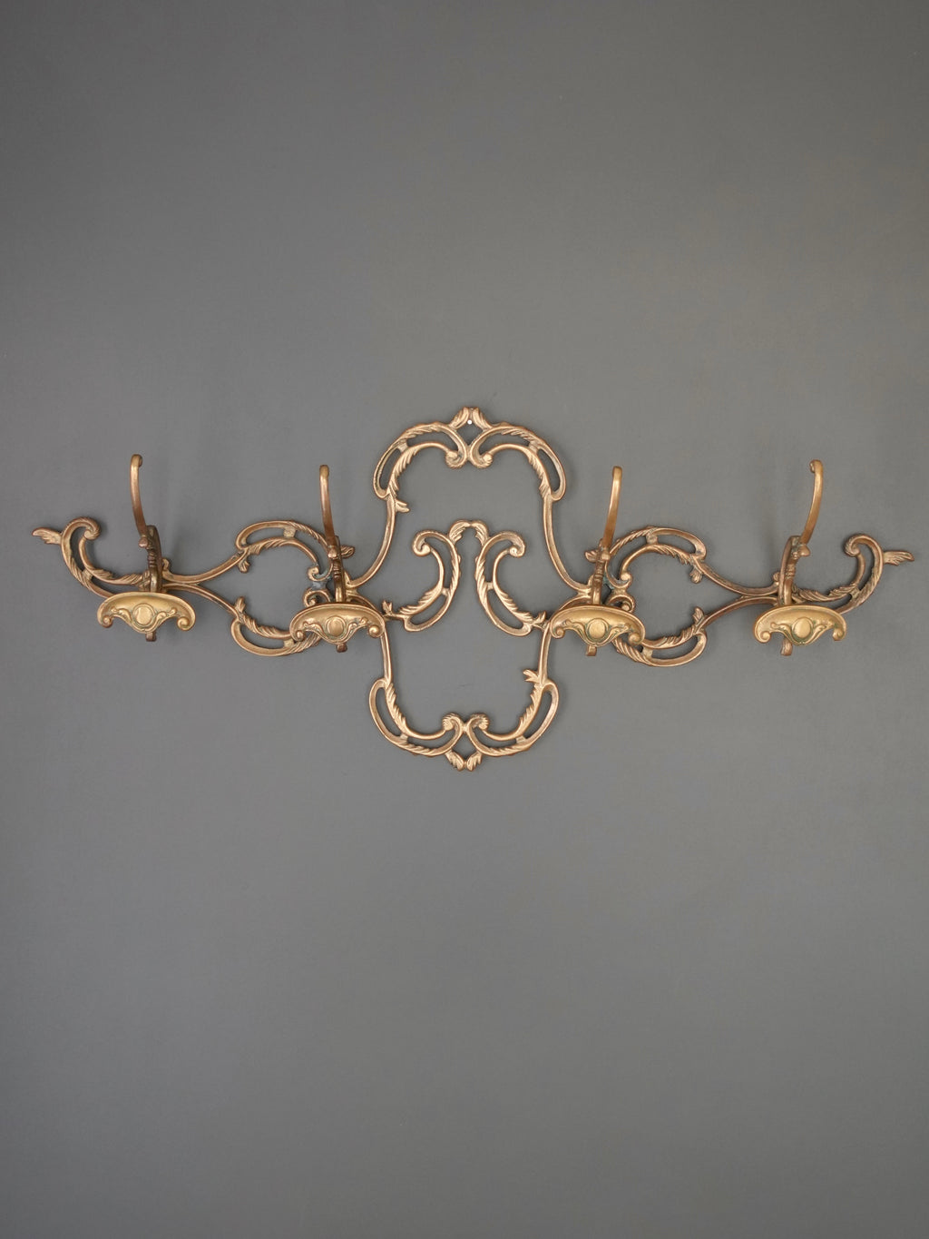 Ornate Brass Coat Rack