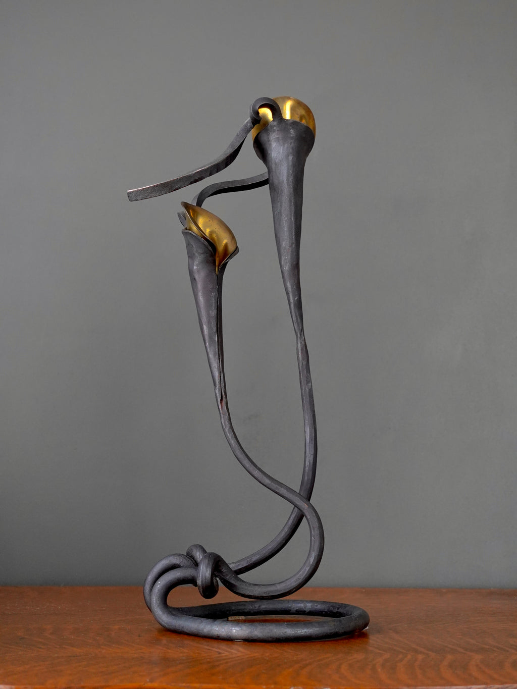 Jack Brubaker Wrought Iron Calla Lily Candelabra