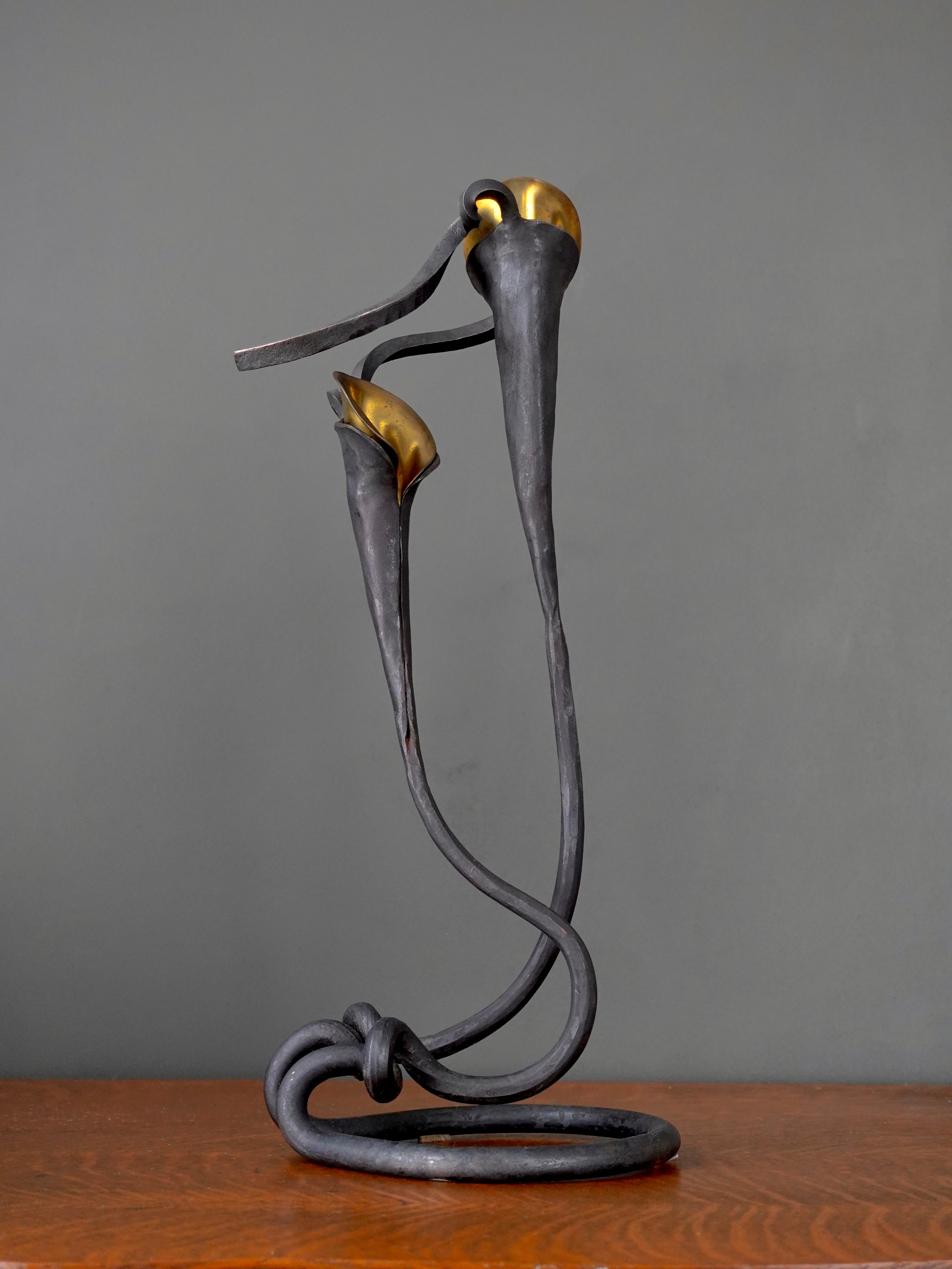 Jack Brubaker Wrought Iron Calla Lily Candelabra