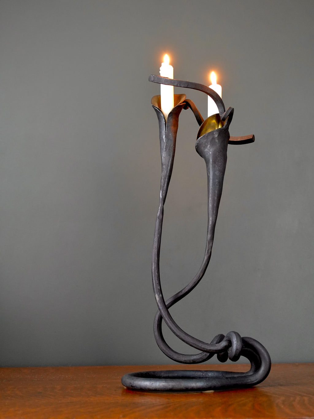 Jack Brubaker Wrought Iron Calla Lily Candelabra