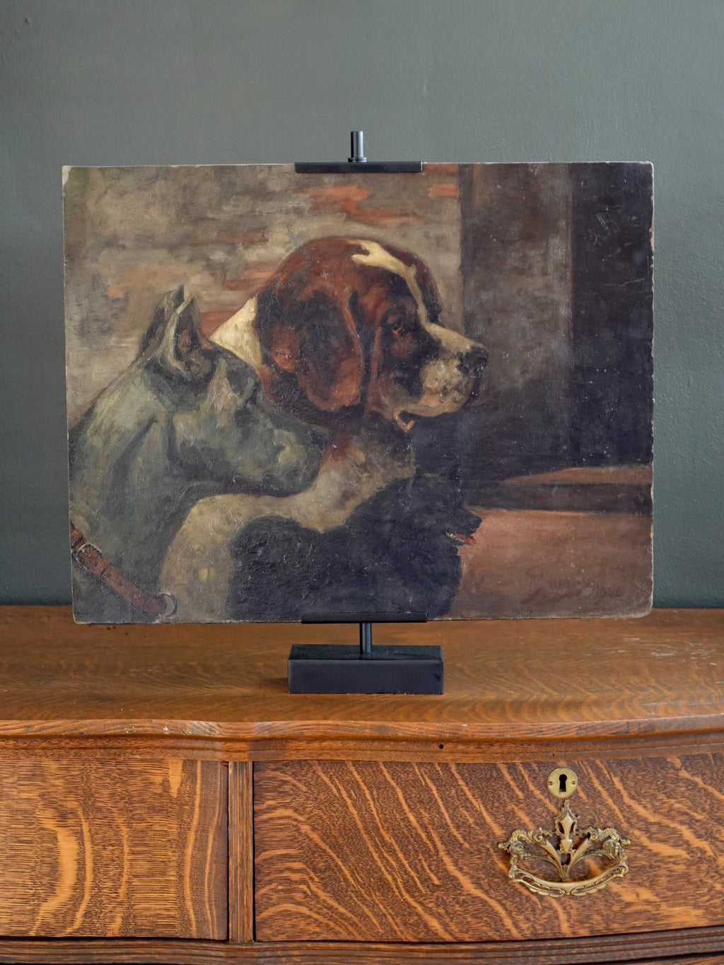 Painting of Three Dogs