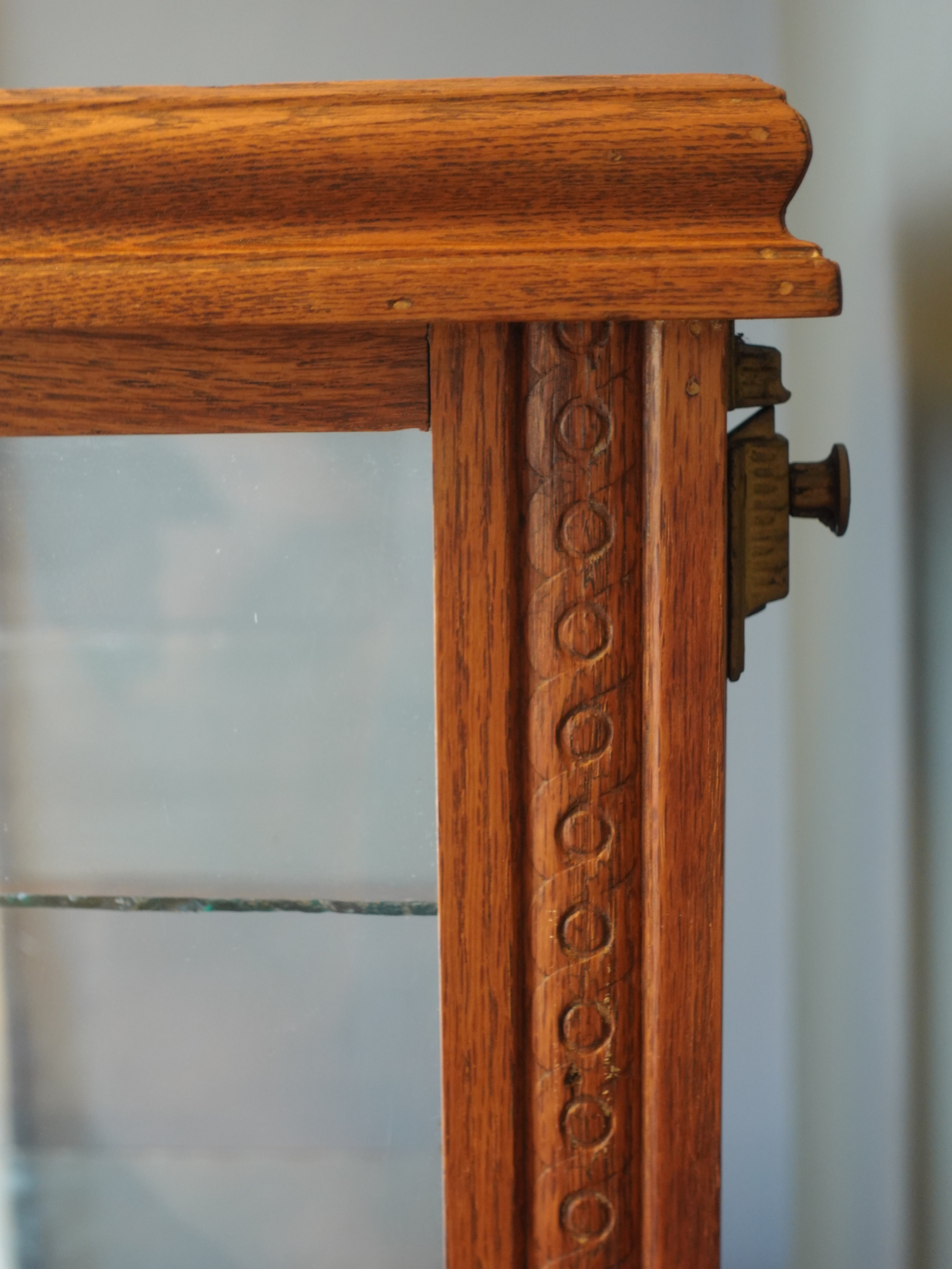 Antique Oak Showcase